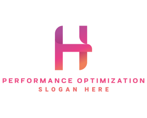 Modern Gradient Letter H logo design