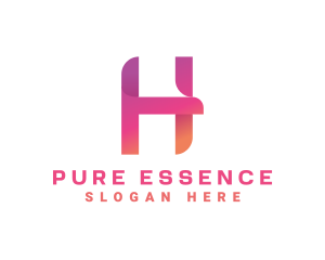 Modern Gradient Letter H logo design