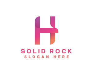 Modern Gradient Letter H logo design