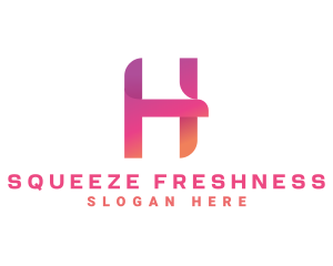 Modern Gradient Letter H logo design