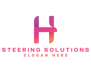 Modern Gradient Letter H logo design