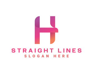 Modern Gradient Letter H logo design