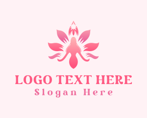 Woman Lotus Flower logo