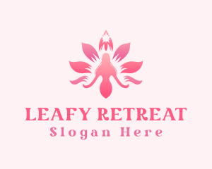 Woman Lotus Flower logo design