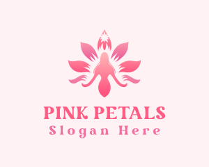 Woman Lotus Flower logo design