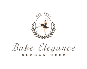 Elegant Female Ballet logo design