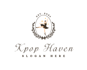 Elegant Female Ballet logo design