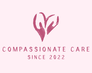 Love Hand Care Scribble logo