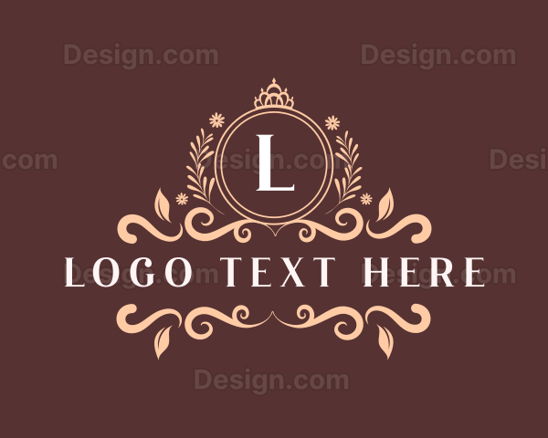 Floral Banner Ornament Logo