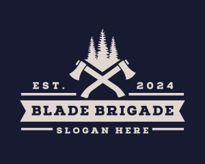 Logging Axe Lumberjack  logo