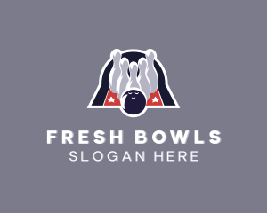 Sports Bowling Alley logo design