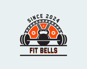 Kettlebell Dumbbell Gym logo design