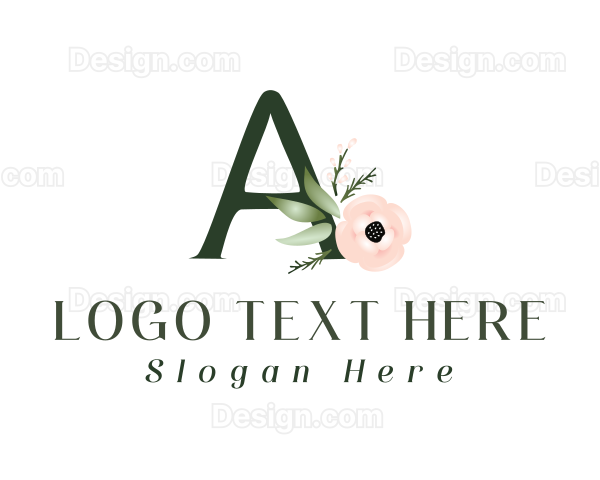 Floral Letter A Logo