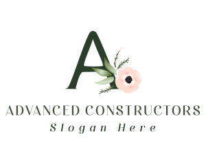 Floral Letter A  logo design