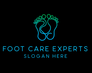 Swirl Foot Print logo design