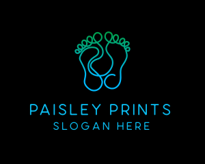 Swirl Foot Print logo design