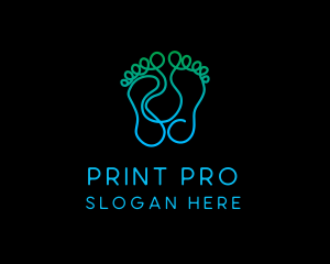 Swirl Foot Print logo design