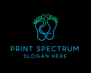 Swirl Foot Print logo design