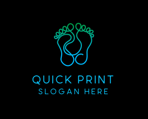 Swirl Foot Print logo design