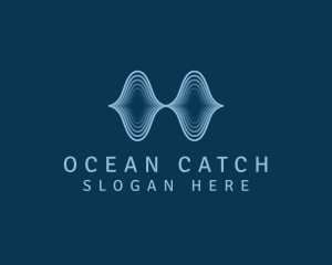 Ocean Wave Ripple logo design