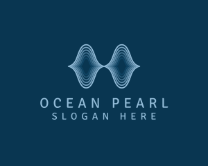 Ocean Wave Ripple logo design