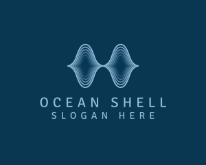 Ocean Wave Ripple logo design