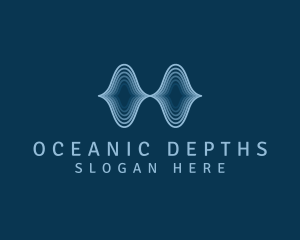 Ocean Wave Ripple logo design