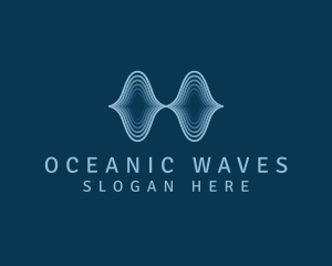 Ocean Wave Ripple logo design