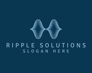 Ocean Wave Ripple logo design