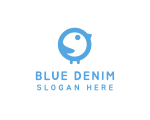 Blue Baby Chick logo design