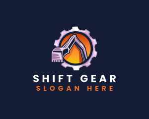 Excavation Gear Digging logo design