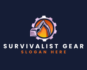 Excavation Gear Digging logo design