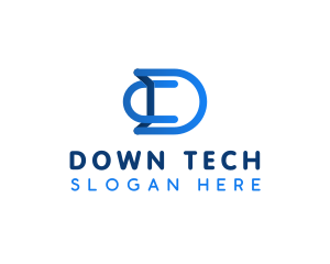 Digital Tech Marketing Letter D logo design