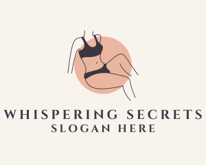 Pretty Underwear Woman  logo design