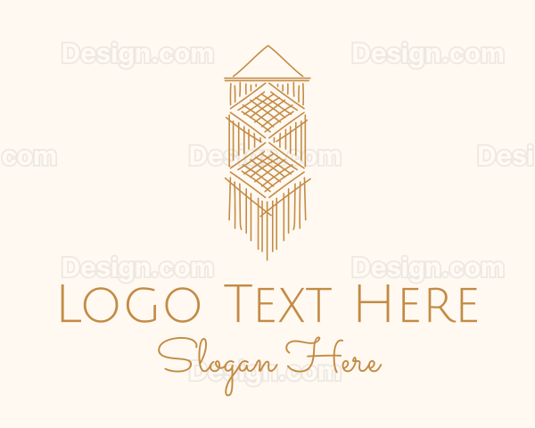 Gold Macrame Wall Decoration Logo