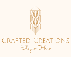 Gold Macrame Wall Decoration logo design