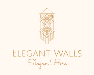 Gold Macrame Wall Decoration logo design