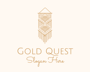 Gold Macrame Wall Decoration logo design