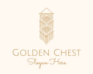 Gold Macrame Wall Decoration logo design