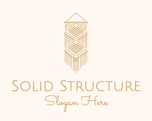 Gold Macrame Wall Decoration logo design