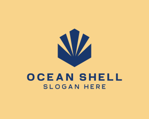 Hexagon Sunshine Shell logo design