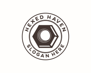 Hex Screw Nut logo design