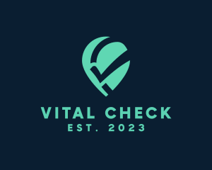 Locator Pin Check logo design