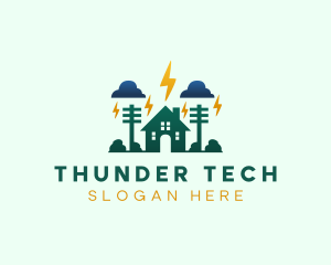 Thunder Lightning Electric logo design