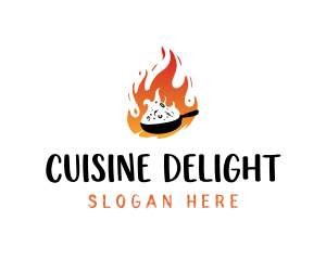 Hot Cuisine Food logo design