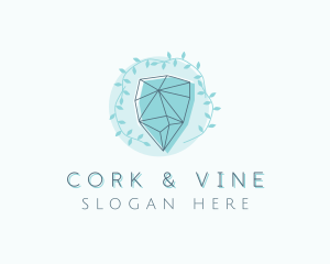 Leaf Vine Crystal logo design