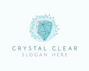 Leaf Vine Crystal logo design