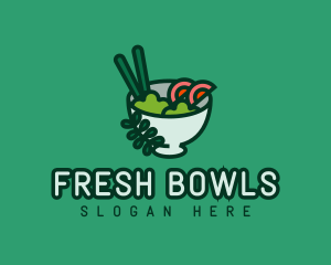 Healthy Salad Bowl logo design