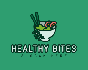 Healthy Salad Bowl logo design