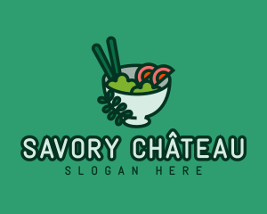 Healthy Salad Bowl logo design